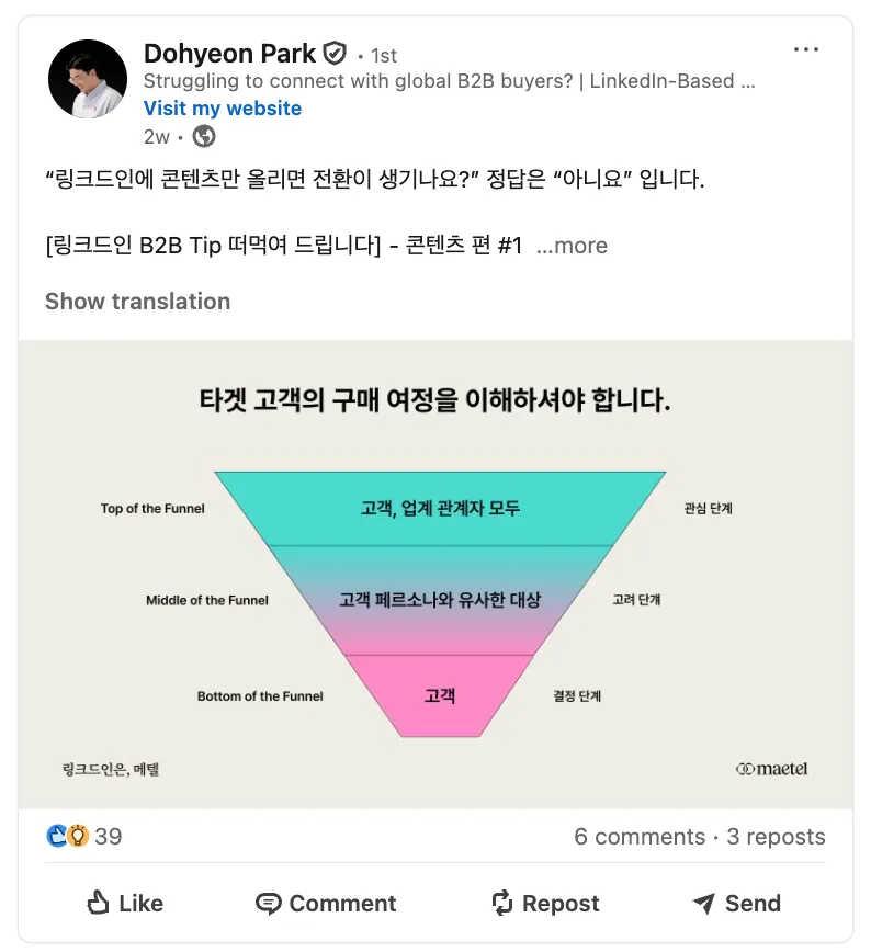 링크드인 b2b 마케팅 활용 전략: 콘텐츠 노출 높이는 법